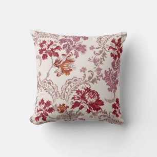 damask pattern with flowers and vintage tapestry m cushion