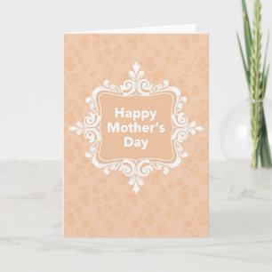 Damask Peach Celebration Card