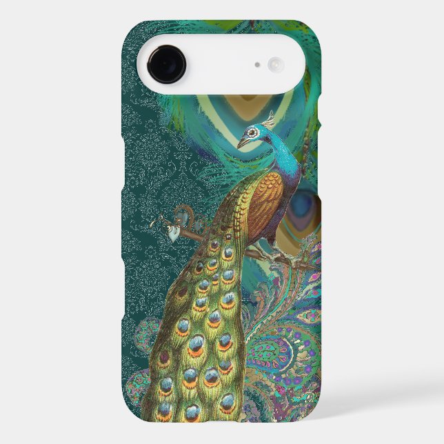 Damask Peacock & Feather You Choose Colour (Back)