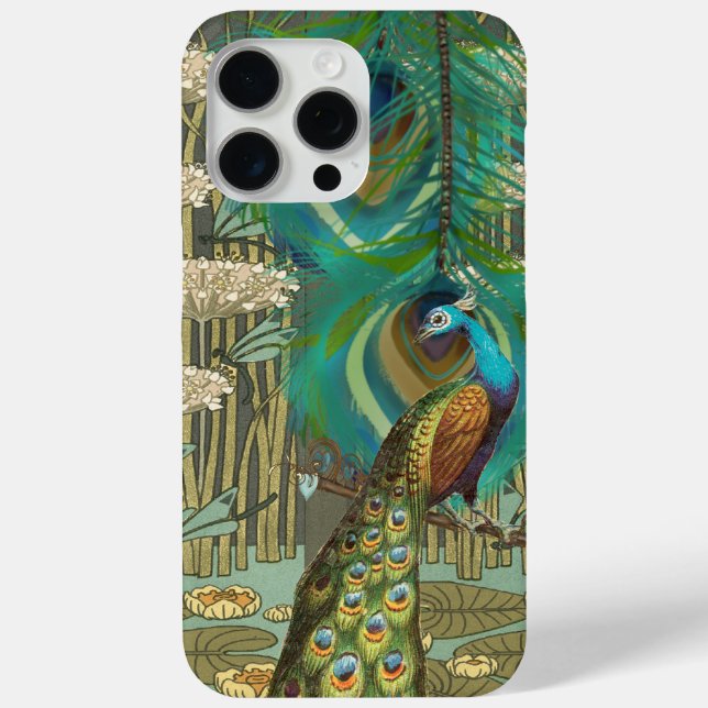 Damask Peacock & Feather You Choose Colour Case-Mate iPhone Case (Back)