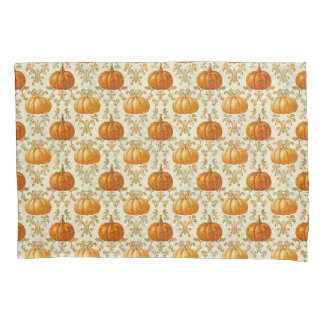 Damask Pumpkin Pattern Pillowcase Set