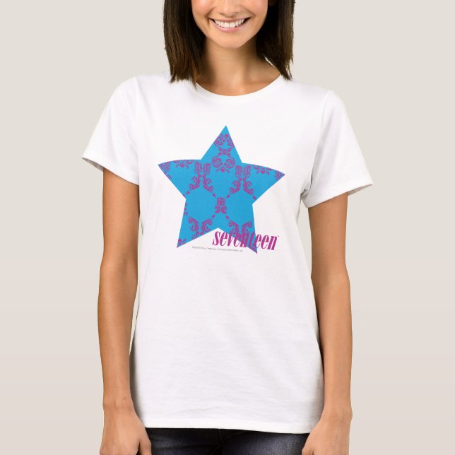 Damask Purple-Aqua 2 T-Shirt (Front)