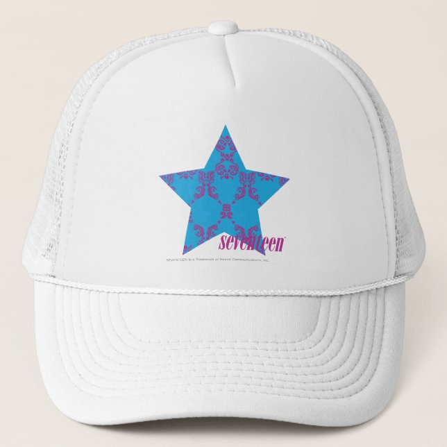 Damask Purple-Aqua 2 Trucker Hat (Front)