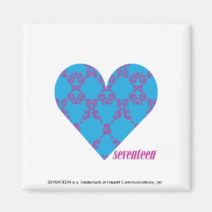 Damask Purple-Aqua 3 Magnet