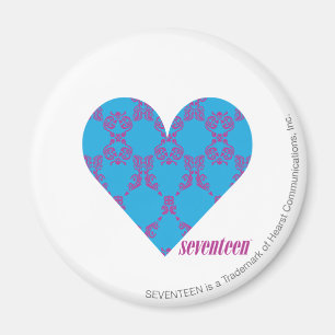 Damask Purple-Aqua 3 Magnet