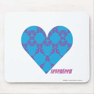 Damask Purple-Aqua 3 Mouse Pad