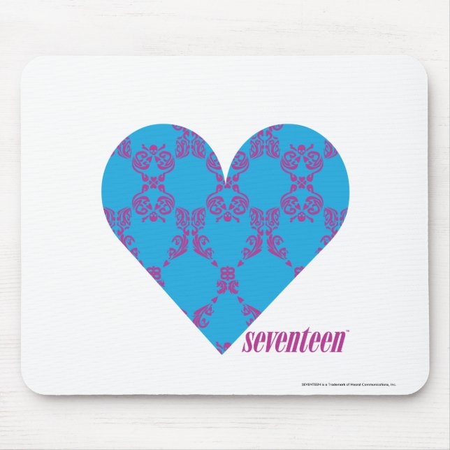 Damask Purple-Aqua 3 Mouse Pad (Front)