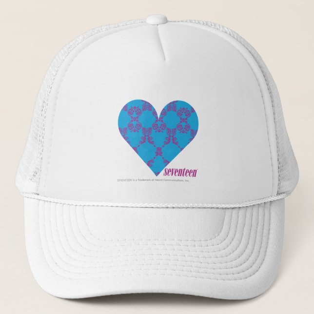 Damask Purple-Aqua 3 Trucker Hat (Front)