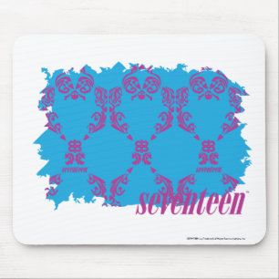 Damask Purple-Aqua 4 Mouse Pad