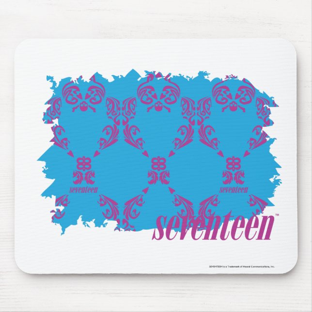 Damask Purple-Aqua 4 Mouse Pad (Front)
