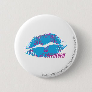 Damask Purple-Aqua 6 Cm Round Badge