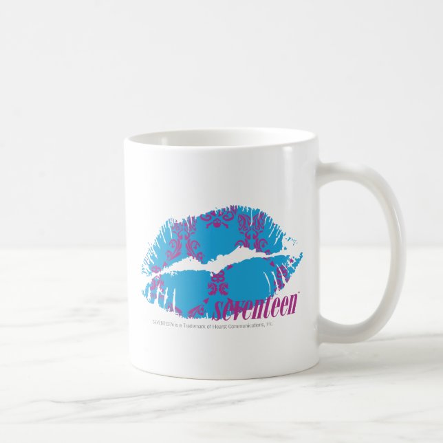 Damask Purple-Aqua Coffee Mug (Right)