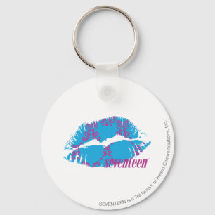 Damask Purple-Aqua Key Ring