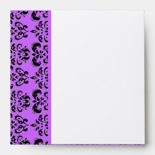 DAMASK Purple Lavander 6 Envelopes