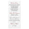 damask red Wedding program