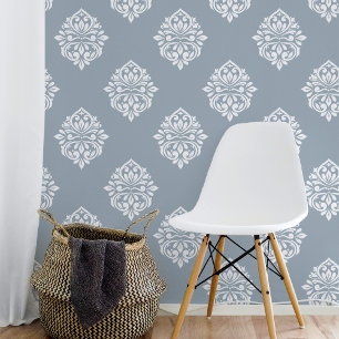 Damask Regency Classic Cadet Grey Wallpaper