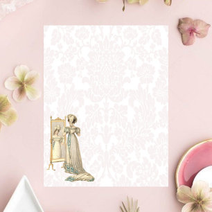 Damask regency period lady 