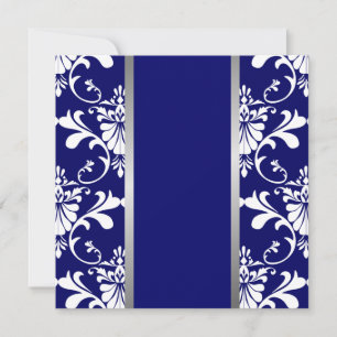 Damask & Ribbon Wedding Invitation