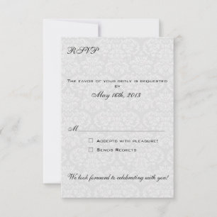 Damask RSVP Cards coordinate with Las Vegas Invite