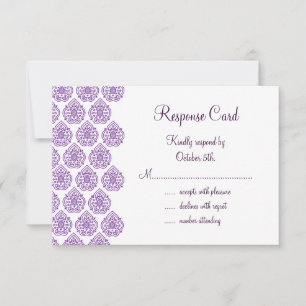 Damask RSVP (purple)