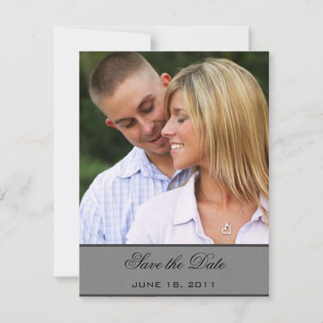 Damask Save the Date Announcement (Front)