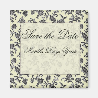 Damask Save the Date Magnet