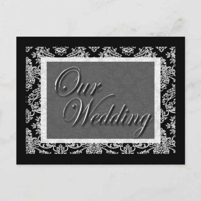 Damask Save The Date Postcards (Front)