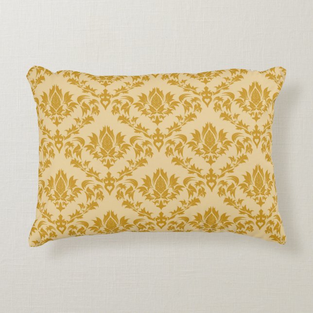 Damask seamless backgroundpattern, abstract, antiq decorative cushion (Front)