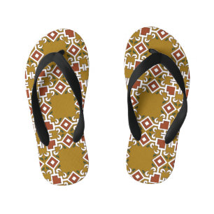 Damask seamless: vintage pattern background kid's jandals