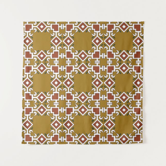 Damask seamless: vintage pattern background tapestry (Front)