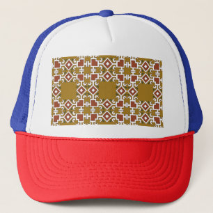 Damask seamless: vintage pattern background trucker hat
