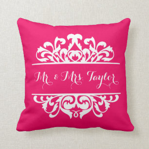 Damask Signature DIY CHOOSE YOUR BACKGROUND COLOR Cushion