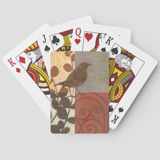 Damask Sparrow Playing Cards (Back)