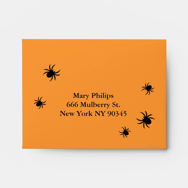 Damask Spider RSVP Envelope (Front)