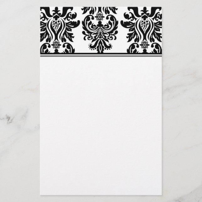 Damask Stationary Stationery (Front)