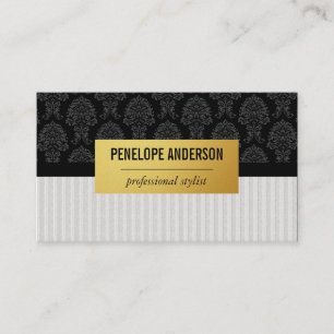 Damask & Stripes Business Card