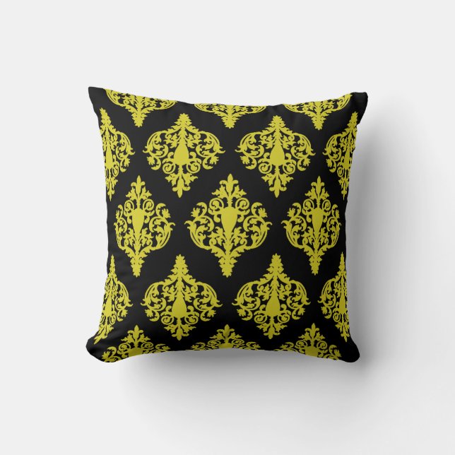 Damask Style Wallpaper Ornament. Cushion (Front)