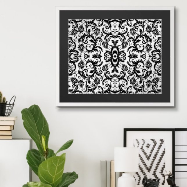 Damask Swirl Wedding Pattern 2 Poster (Creator Uploaded)