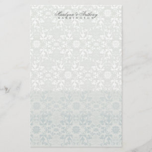 Damask Swirls Lace Dream Thank You Stationery