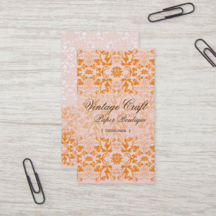 Damask Swirls Lace Sorbet Custom Business Card