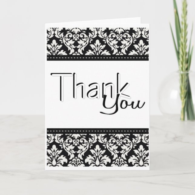 Damask Thank you card (Front)