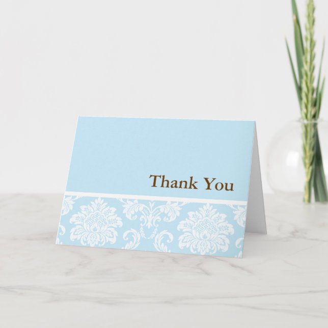 Damask Thank You Card (Front)
