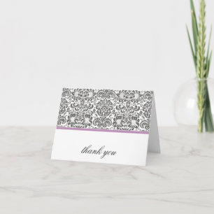 damask thank you card