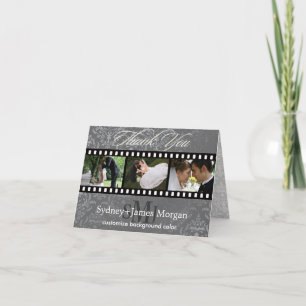 Damask Thank You Cards, diy background colour! Card