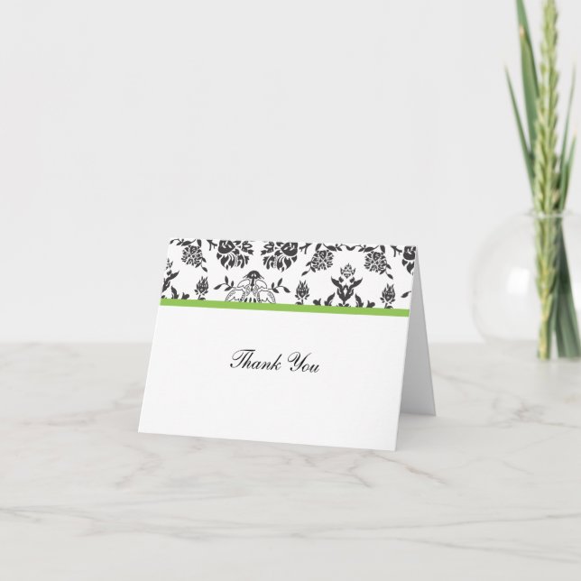 Damask Thank You Note (Front)