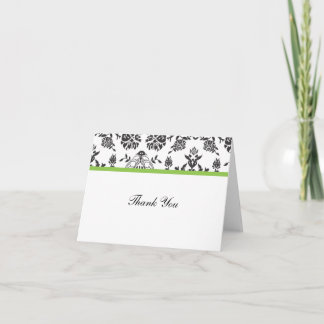 Damask Thank You Note Card