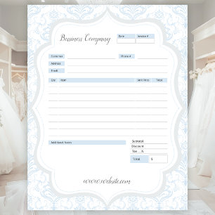 Damask Theme Order Form/Invoice Notepad
