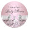 Damask & Tiara Princess Baby Shower Sticker