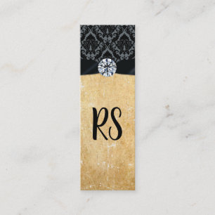 Damask Trim / Rustic / Diamond Mini Business Card