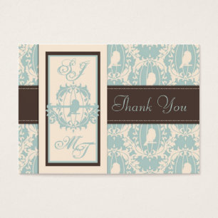Damask Tweets TY Notecard